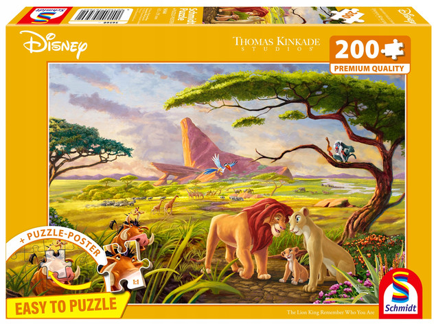 Puzzle Schmidt 200 el. Król Lew (Disney) Thomas Kinkade - Ekologiczne Premium Quality