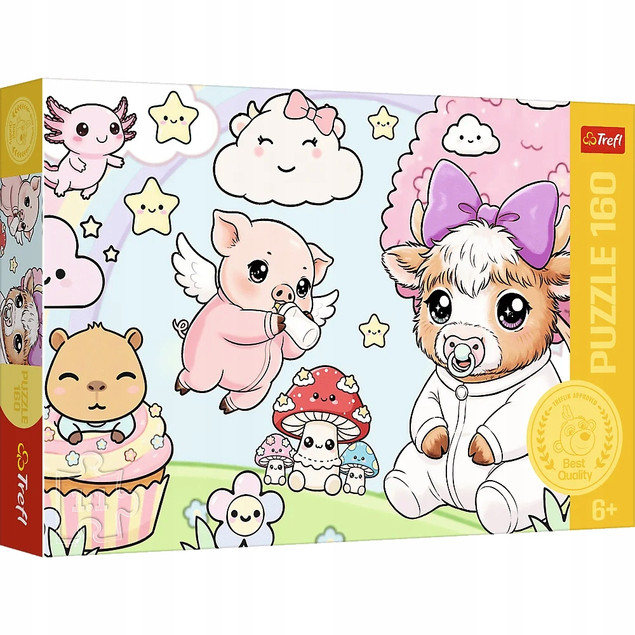 Trefl Puzzle 160 el. Zwierzaki Maluchy – Bajkowe Układanki dla Dzieci
