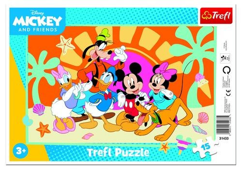 Puzzle ramkowe 15 Ciekawski Miki TREFL