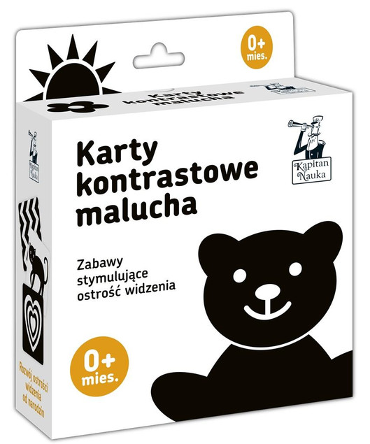 Karty Kontrastowe Malucha Stymulujące Wzrok 0M+ Kapitan Nauka
