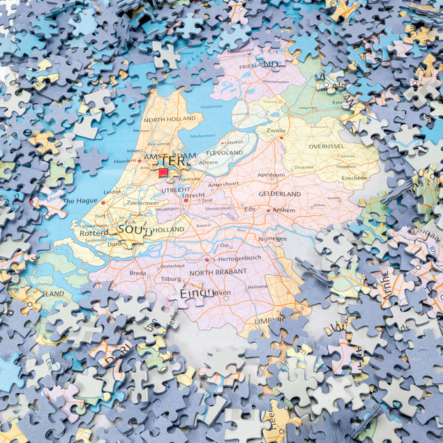 Puzzle Tactic 1000 elementów Mapa Holandii 67x48cm
