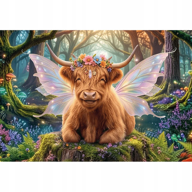 Trefl Puzzle 400 el. Flamingo by Trefl, Leśna opiekunka snów