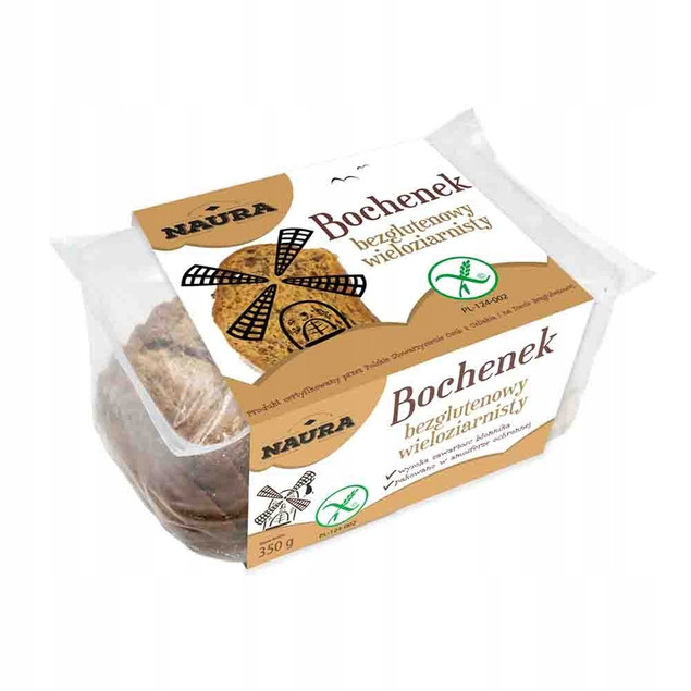 Naura chleb bezglutenowy bochenek wieloziarnisty 350g