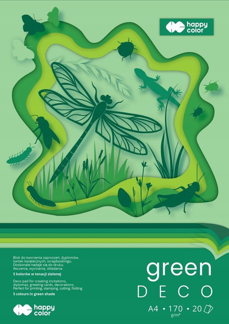 Blok Hobby Deco Green A4 170 g – 20 arkuszy