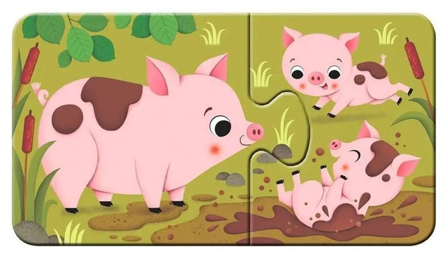 RAVENSBURGER Moje pierwsze puzzle Zwierzęta i młode 9x2 elementy