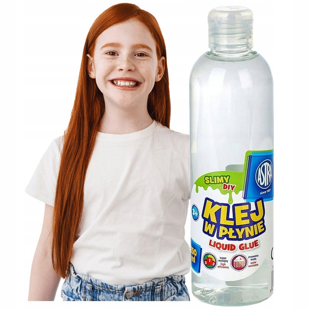 Klej W PŁYNIE Bezbarwny Do Slime Glutów Transparentny 500 ml 3+ Astra