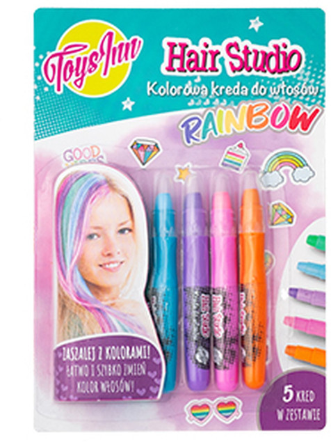 KREDA DO WŁOSÓW RAINBOW 5 kolorów Hair Studio