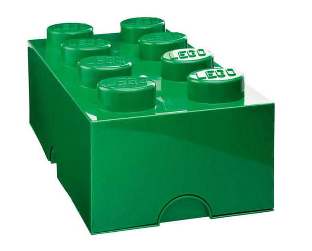 Pojemnik na Klocki LEGO Brick 8 Zielony – Duży Organizer