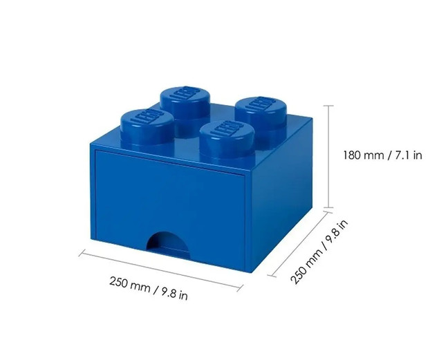 Szuflada klocek LEGO® Brick 4 (Niebieski)