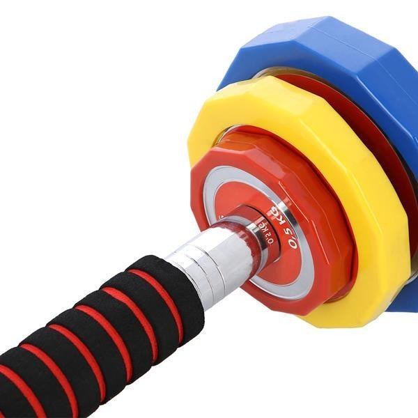 SKC20 SZTANGIELKI-SZTANGA W WALIZCE KOLOROWE  2x10KG HMS
