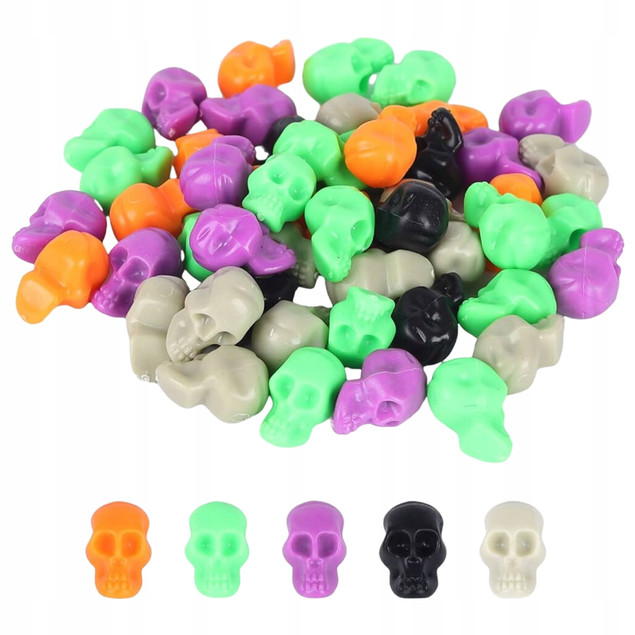 Czaszka dekoracyjna Halloween 14 cm