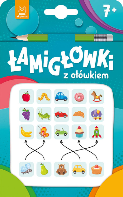 Łamigłówki z ołówkiem 7+ książeczka turkusowa Praca zbiorowa