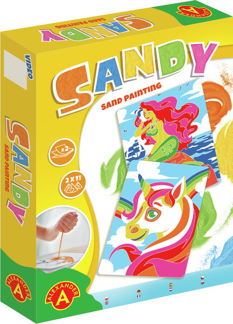 Sandy Piaskowe Malowanki Syrenka, jednorożec ALEX