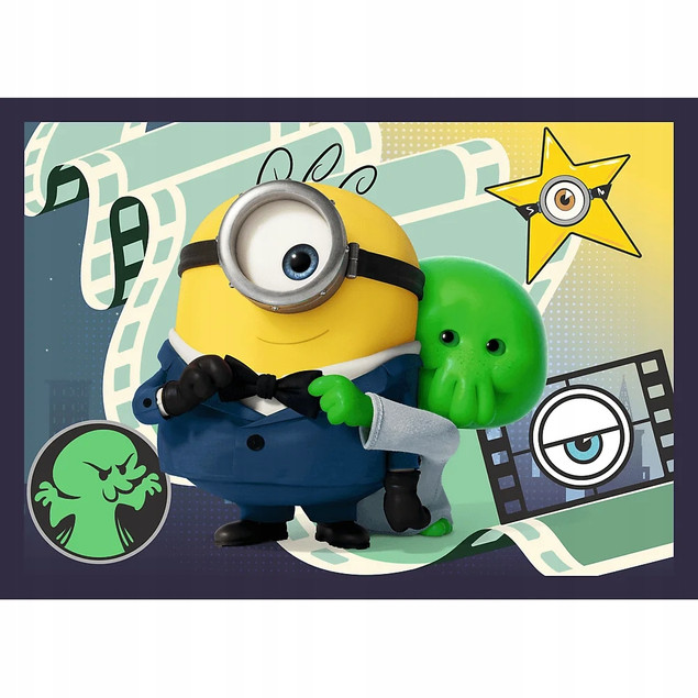 Puzzle Trefl 207 elementów Puzzle 4w1 Nowe przygody Minionków