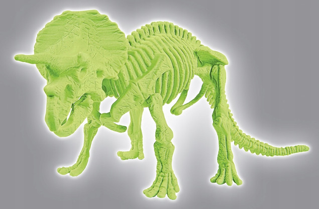 Naukowa zabawa. Triceratops fluorescencyjny