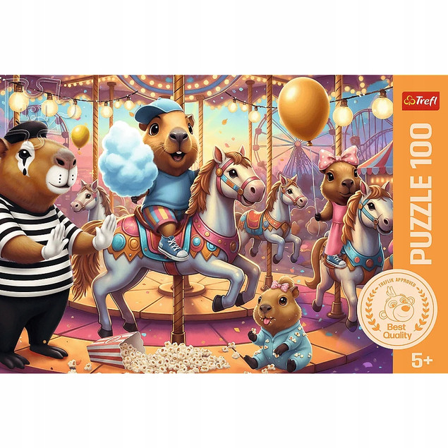 Trefl Puzzle 100 Kapibary na Wakacjach – Edukacyjne dla Dzieci