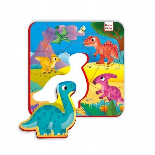 Piankowe Dinozaury Puzzle Magnetyczne Zabawka Rozwojowa