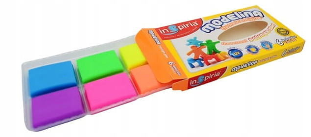 Modelina Inspira Fluo 6 kolorów dla dzieci
