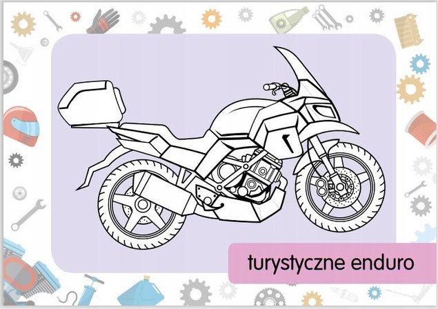 Kolorowanka Z Tatuażami Motocykle 3+ Skrzat