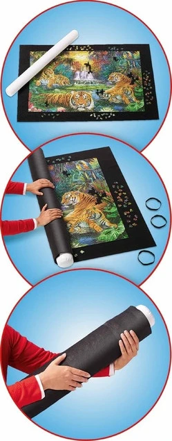 Mata do puzzli z tubą i paskami