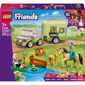 LEGO Friends 42695 Przyczepa z koniem i źrebaczkiem – 279 elementów, pojazd i przyczepa