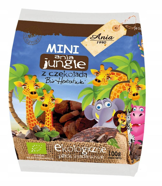 Zestaw Mini Jungle BIO 300g – 3 ciastka/herbatniki dla dzieci