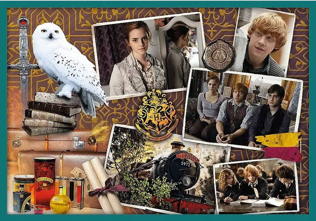 Puzzle 10w1 Układanka HARRY POTTER Hermiona Ron Malfoy 329el 4+ Trefl 90392