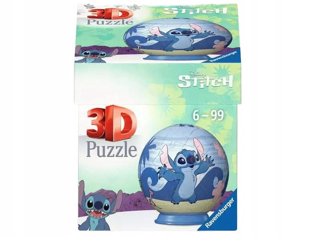 RAVENSBURGER PUZZLE 3D Kula Disney Stitch 54 el