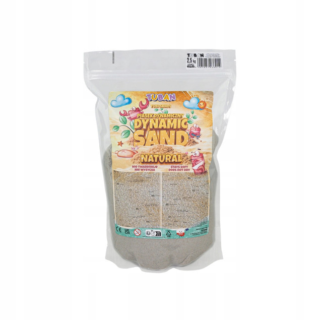 Piasek dynamiczny naturalny Doypack 2,5kg 250x200 mm Tuban zabawka