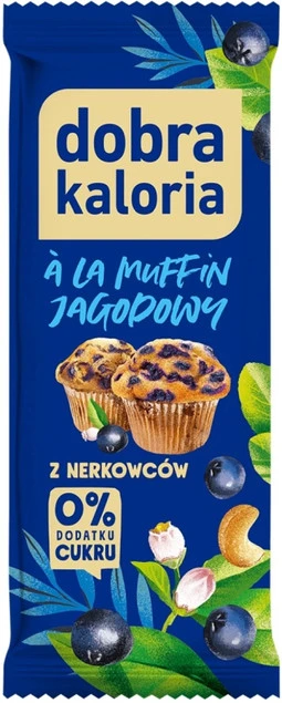 Dobra Kaloria Baton z nerkowców a'la muffin jagodowy