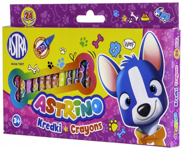 Kredki świecowe 24 kolory Astrino ASTRA