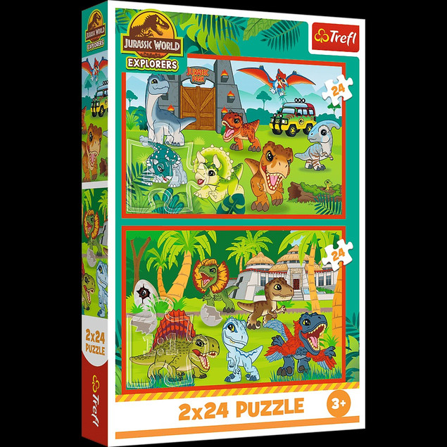 Puzzle Trefl 48 elementów Małe dinozaury Jurassic World