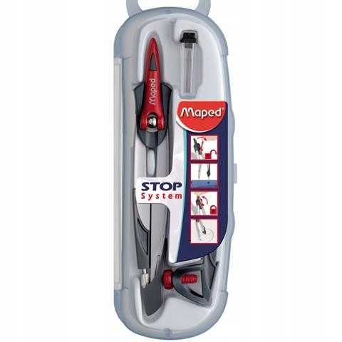 Cyrkiel Stop System 3 Elementy Uchwyt Na Ołówek + Grafit Maped