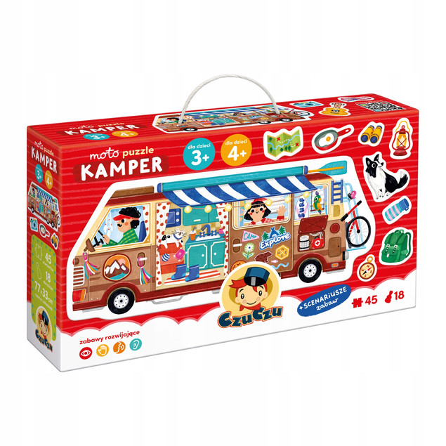 CzuCzu Moto puzzle Kamper 40 el. Edukacyjne Dzieci 3+ 4+