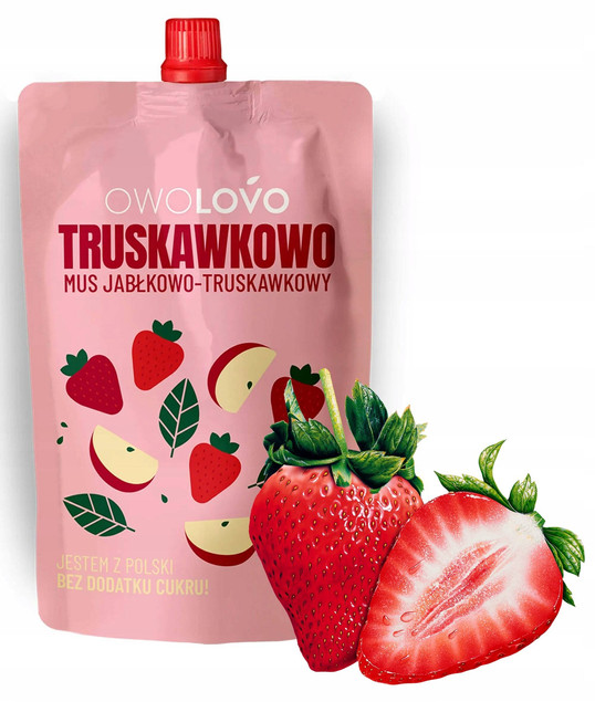 Mix Musów Owocowych OwoLovo 12x200g - 6 Smaków, Bez Cukru