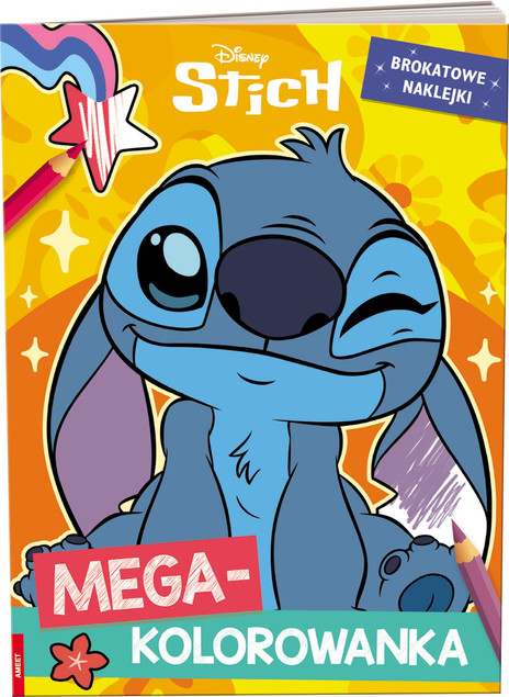 Disney Stich mega kolorowanka brokatowe naklejki KOLB-9101 praca zbiorowa