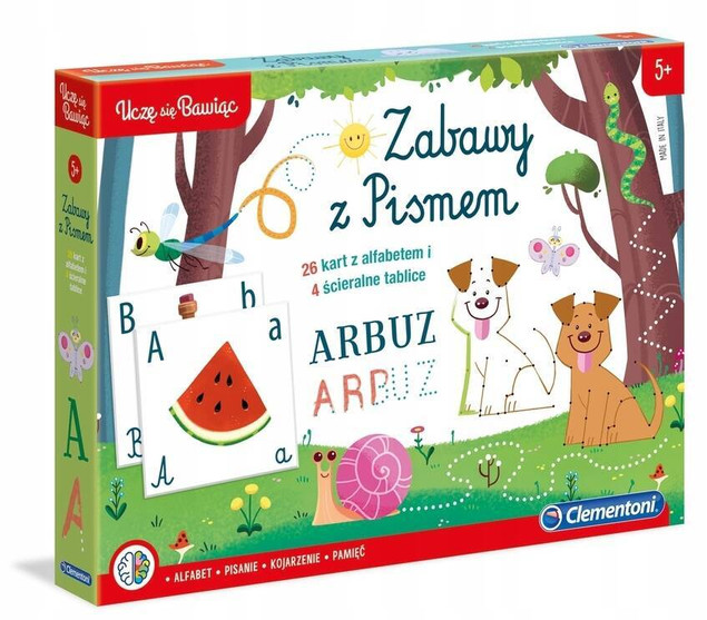 Zabawy Z Pisaniem Nauka Pisania Uczę Się Bawiąc 5+ Clementoni
