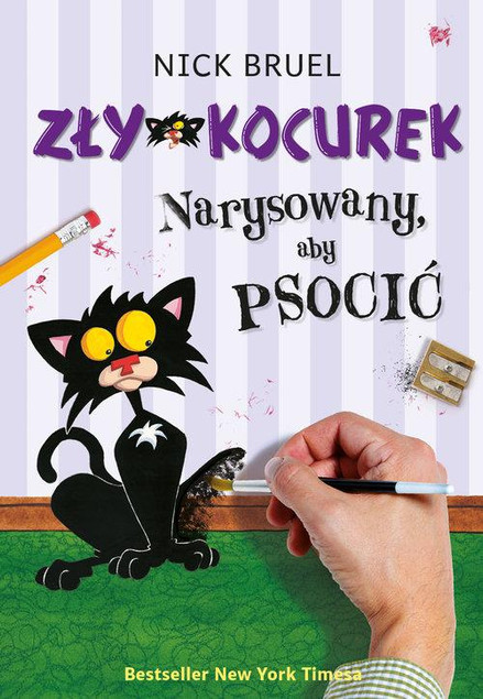 Zły Kocurek Narysowany aby psocić Nick Bruel