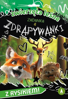 Zadanka i Zdrapywanki ZWIERZĘTA LEŚNE z Rysikiem 4+ Skrzat