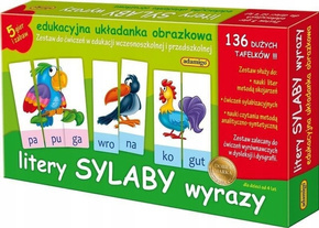 Gra Edukacyjna Układanka Obrazkowa Litery Sylaby Wyrazy 4+ Adamigo