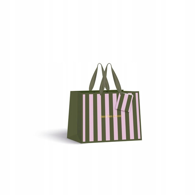 Elegancka Torebka Prezentowa Średnia Gold 32,5x26x13 cm INTERDRUK 190g