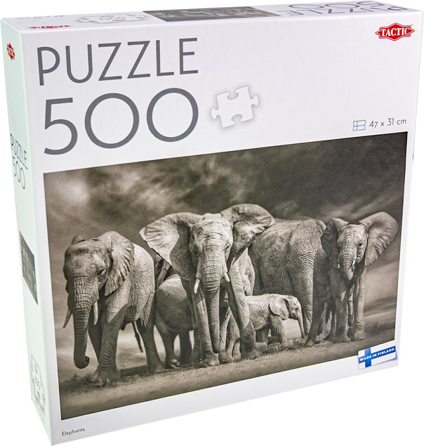 Puzzle 500 elementów Słonie Tactic