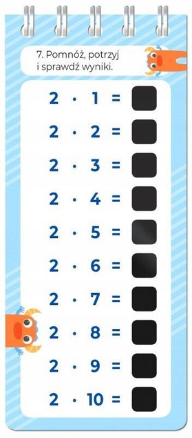 Magiczny Quiz TABLICZKA MNOŻENIA Do 100 Na Spirali 7+ Aksjomat 4293