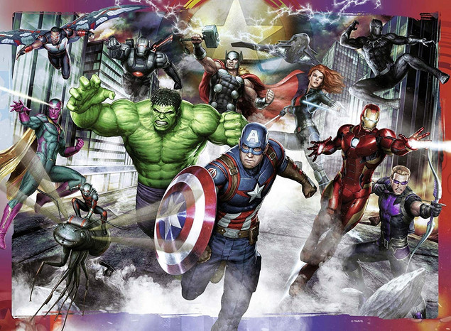 Puzzle Ravensburger 100 elementów Puzzle 100 Avengers Zgromadzenie XXL
