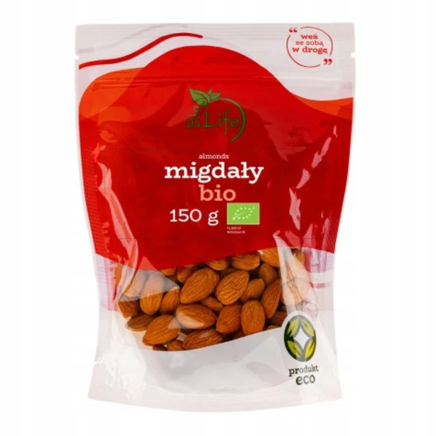 BIOLIFE Migdały Ekologiczne BIO Zdrowa Przekąska Wysoka 150g