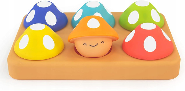 Sorter Psotne Grzybki Sassy 12m+ | Edukacyjna Zabawka STEM | Nauka Emocji i Kolorów