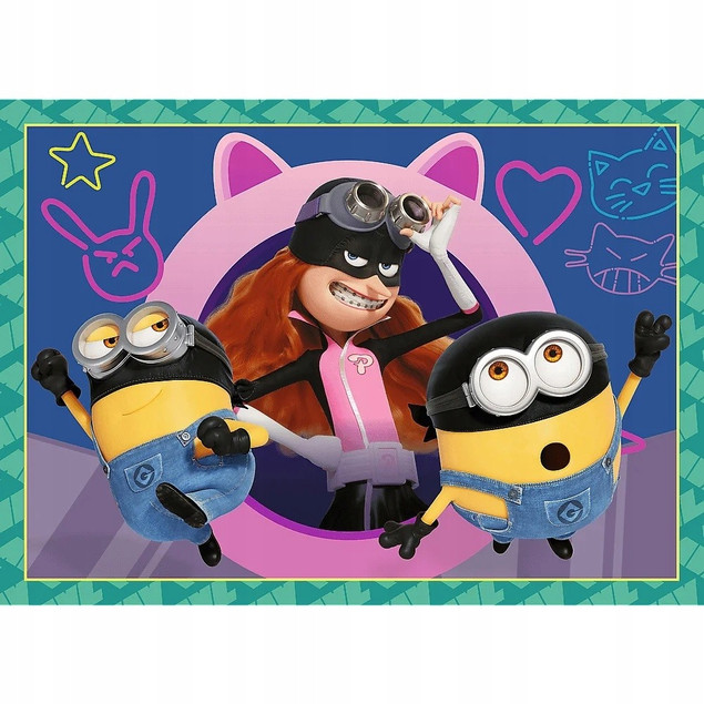 Puzzle 4w1 Minionki Zwariowane – Trefl
