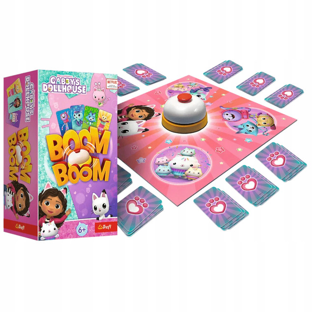 Boom Boom KOCI DOMEK GABI Gra Planszowa Rodzinna 6+ Trefl 02548