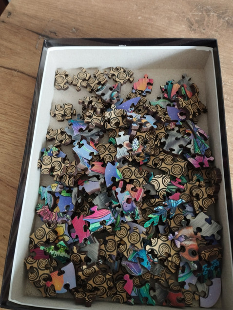 Drewniane puzzle Magiczny kot 150 elementów
