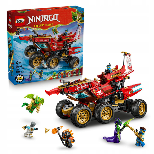 LEGO NINJAGO 71869 Nagroda Losu na Lądzie Ciężarówka 3w1